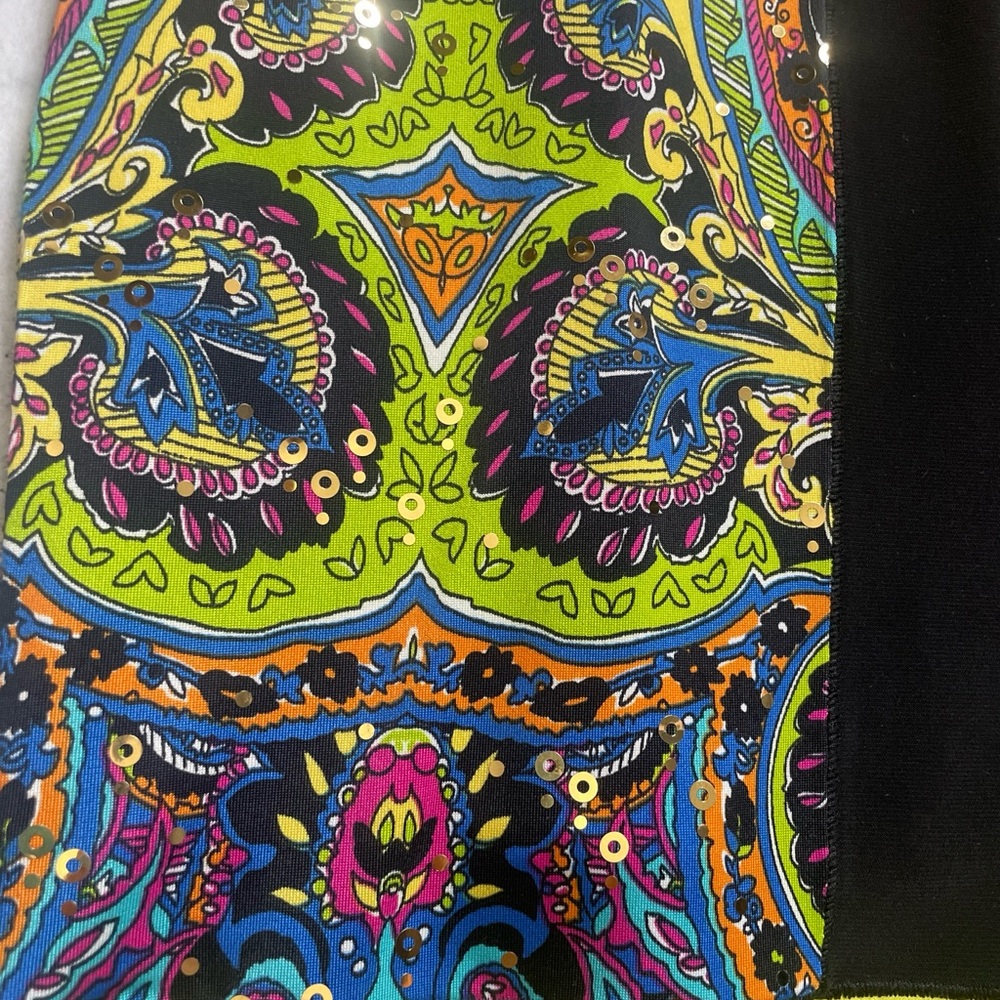 Joseph Ribkoff Yellow Stretch Multi Pattern Color… - image 1